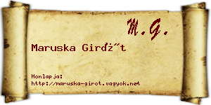 Maruska Girót névjegykártya